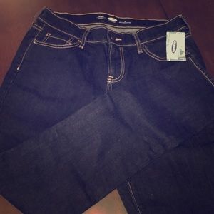 Dark blue denim jeans